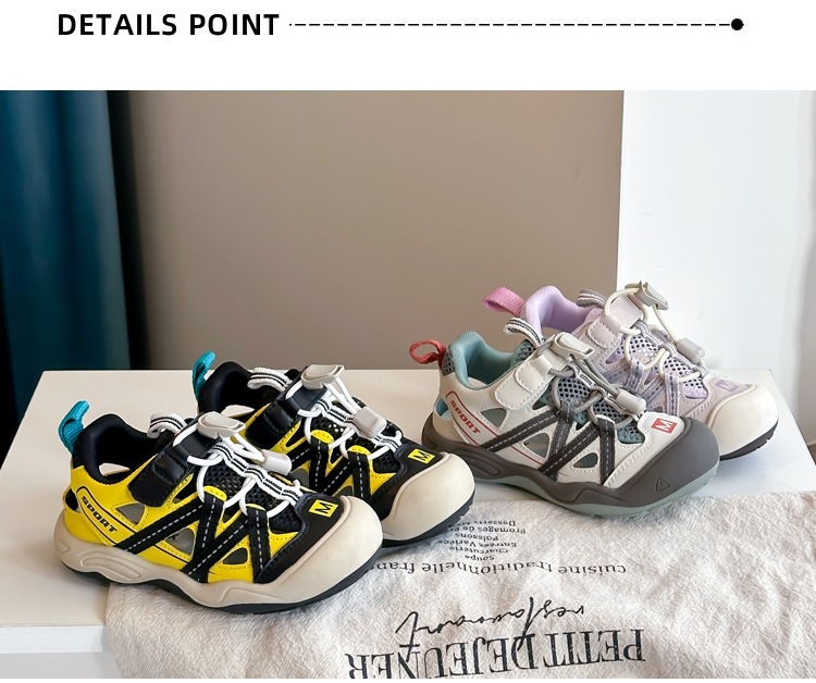 Breathable Closed Toe Childrens Sandals Soft Sole Beach Shoes_voghion.com