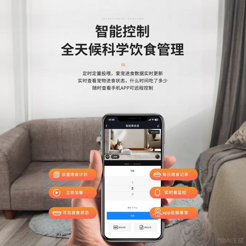 Cubo de Rubik Alimentador inteligente para mascotas Alimentador automático para gatos Tiempo de comida para gatos Aplicación inteligente cuantitativa Cuenco para gatos Cuenco para perros