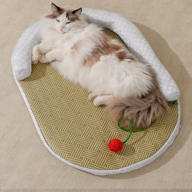 Verano transfronterizo nuevo estilo desmontable alfombra de seda de hielo alfombra para gatos alfombra para perros transpirable alfombra para gatos fresca alfombra para mascotas