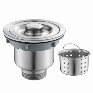 Kitchen Sink Stainless Steel Drain Sink Sink Drain Pipe Set Leakage Plug Drainage Accessories 110