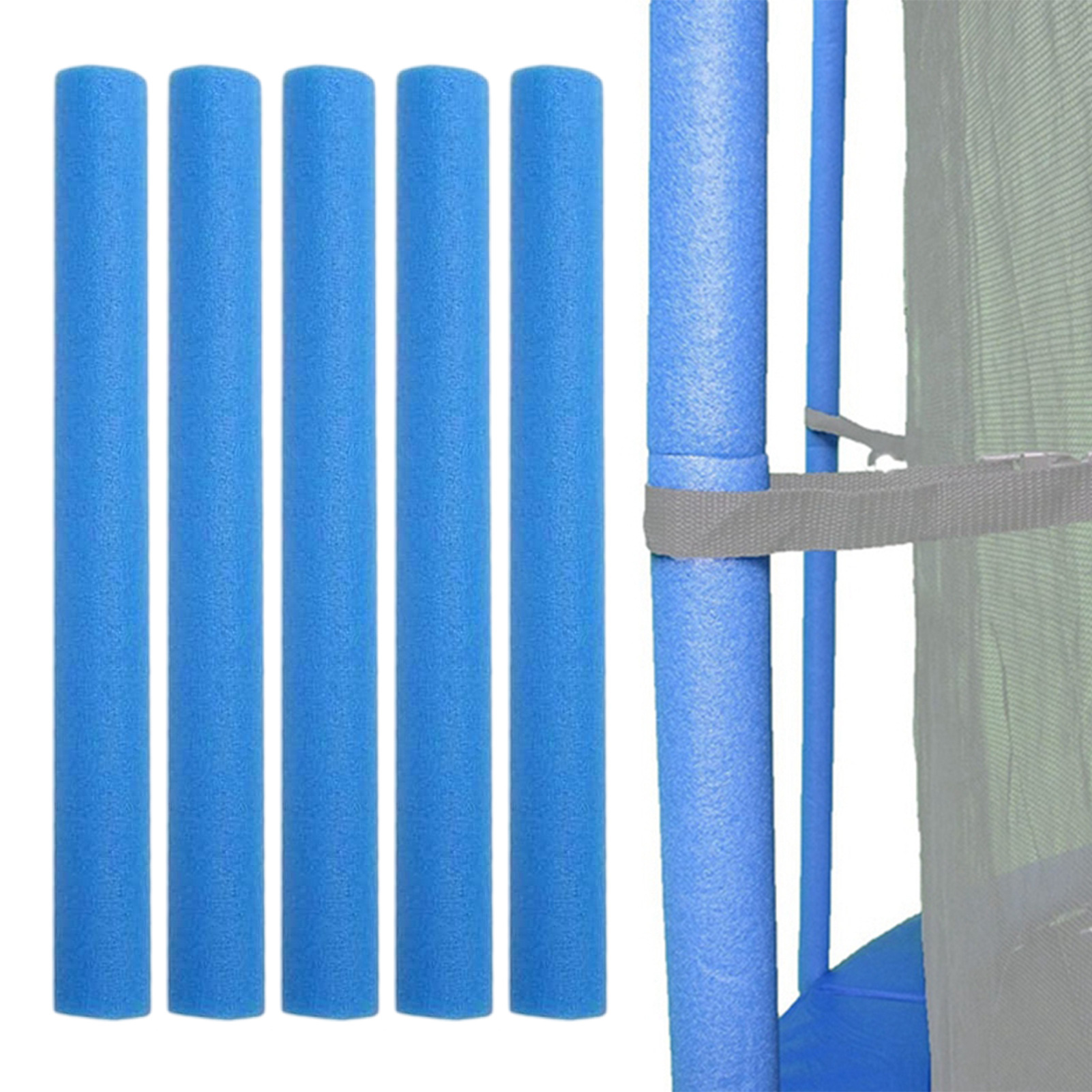 RAINBOW Trampoline Jumper Stick Manchon En Mousse Clôture Tube Anti-collision Couverture-Longueur 40 Diamètre Extérieur 4,5 Cm, Diamètre Intérieur 2,5 Cm, Bleu, 5pcs 10 width=800