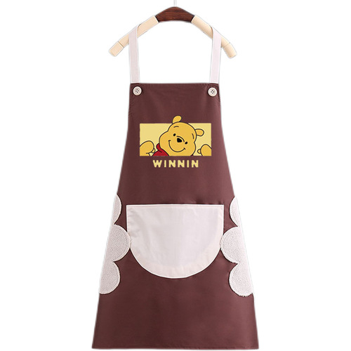 Apron for kitchen household women's fashionable cooking style Internet celebrity apron creative work clothes Korean version creative printing LOGO