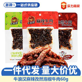 牛浪汉麻辣牛肉干60g袋装重庆特色四川零食牛肉条小吃零食品批发