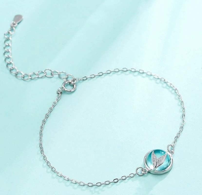 Blue pendant from foam, one size chain for key bag , ring, earrings, bracelet, set, (Cross-border trading), 4 piece set