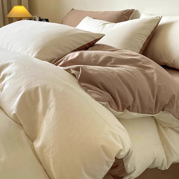 Una cama de algodón de cuatro piezas de algodón 2025, nueva colcha de cama de alta calidad, ropa de cama simple de tres piezas