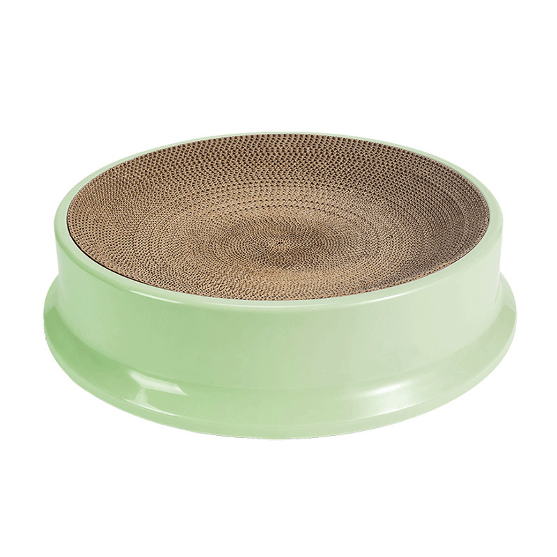 Tablero del rasguño del gato nido de molienda garra de gato tablero sin astillado resistente al desgaste nido de gato desmontable papel corrugado redondo gato de juguete suministros para gatos