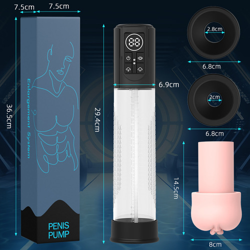 Mens Enlargement Toy Intelligent Electric Digital Suction Waterproof Clamping Vibrator Penis Desensitization Trainer