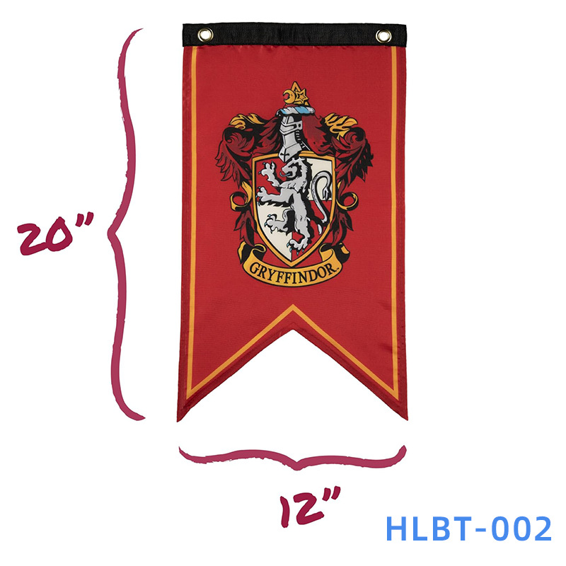Bandera de cauda de pescado de Harry Potter 30 * 50CM bandera decorativa barra de salón triángulo bandera personalizada