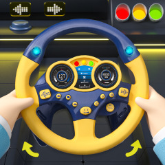 子供のハンドルのおもちゃはシミュレーションして車の助手席を運転して車を運転します。