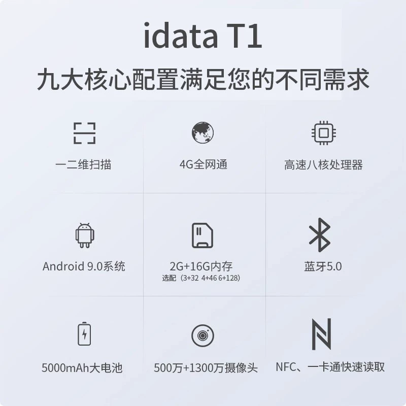 Промышленный мобильный телефон IData T1 PDA портативный терминал для логистики, фабрик, розницы, сбора данных и учёта