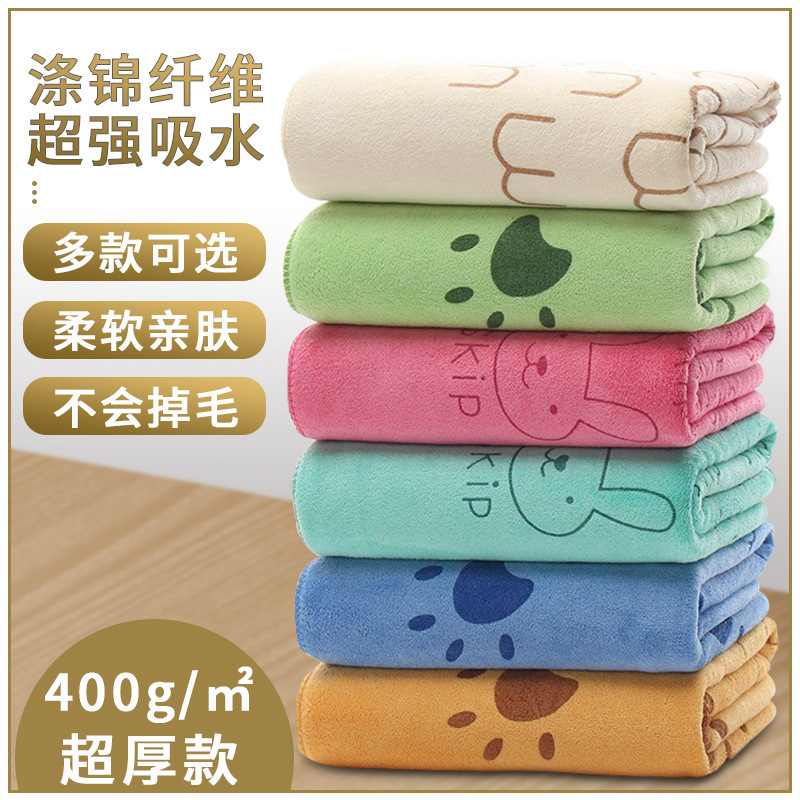 Microfiber thickened beach towel absorbent quick-drying adult large bath towel printed cartoon children's swimming bath towel wholesale