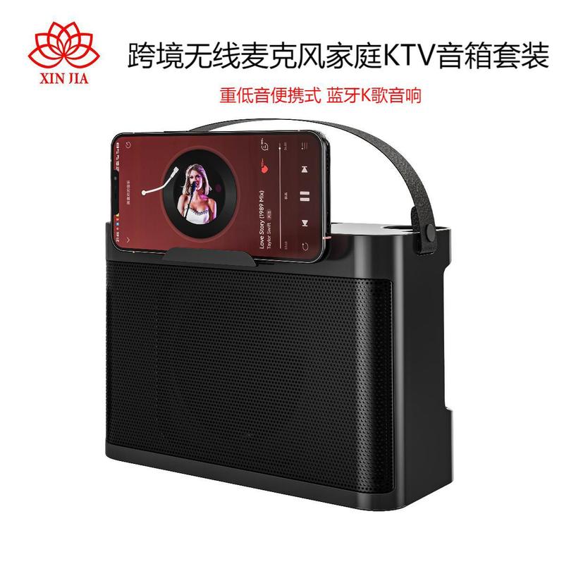 YS219 ポータブル Bluetooth スピーカー屋外スピーカーカラオケホームワイヤレスマイク歌う家族 ktv セット|undefined