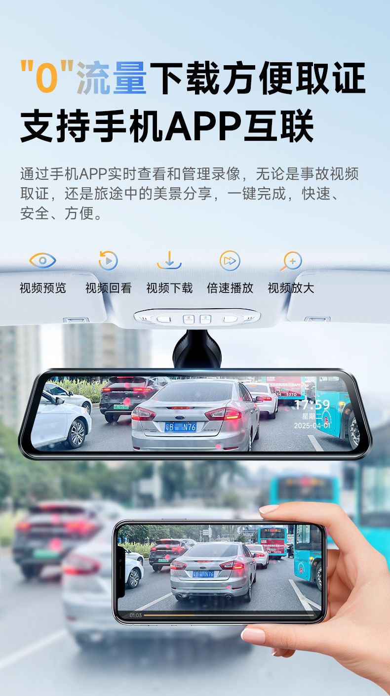 Lndu Lingdu Dash Cam 4K High-Definition Dual-Lens Front and Rear Streaming Video Wireless Backup Camera 2026 New Model