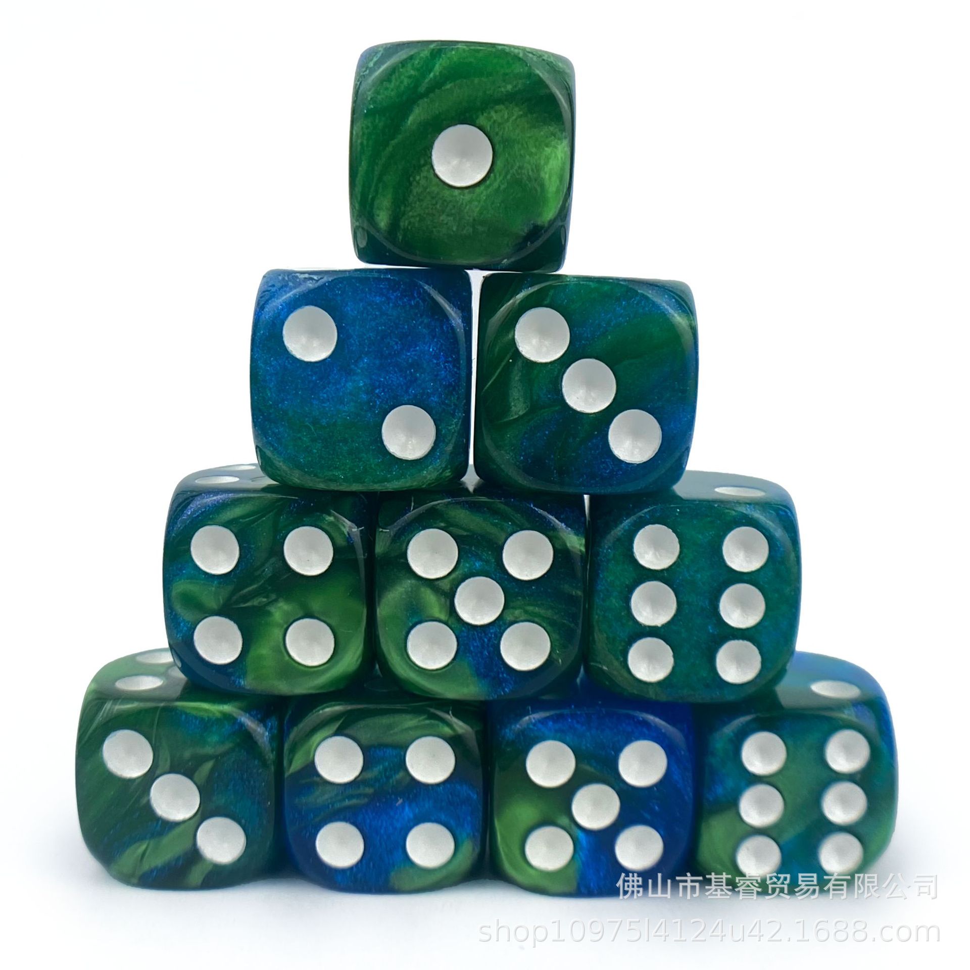 Barra de dados acrílicos de dos colores de camaleón colorido transfronterizo de alta gama KTV entretenimiento dados de dados 16mm esquinas redondeadas