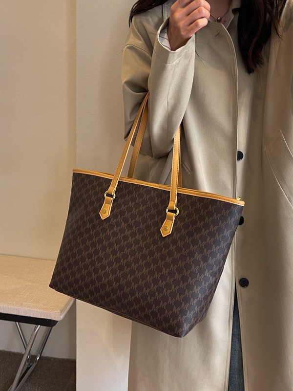 Bolsa de gran capacidad de dama de alta calidad 2025, nuevo tipo de bolso de hombro versátil, bolso de mano de viaje retro de moda