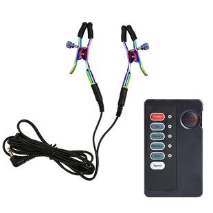 Metal electric shock breast clip nipple straightener exercise stimulation taste sm adjustment adult products Foreign trade hot sale