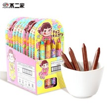 日本进口不二家铅笔巧克力27g4支铅笔造型巧克力儿童糖果零食玩具