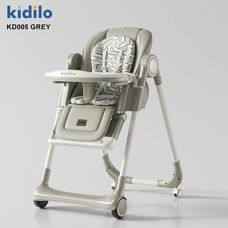 Kidilo Baby Dining Chair Rocking Chair Two-In-One Multi-Functional Reclining Foldable Portable Dining Chair for Home Use for Babies