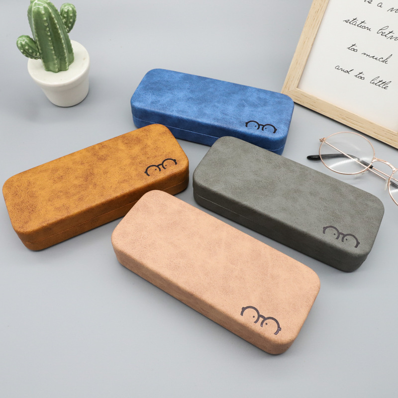 Glasses case wholesale large frame simple portable student myopia anti-pressure iron box sunglasses box sunglasses printable logo