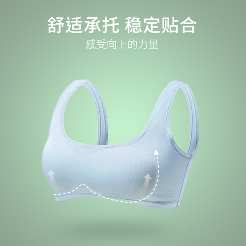 Summer Thin Girls Developmental Underwear Comfortable High School Student Tube Top Girls No Wires Breathable Sports Bra