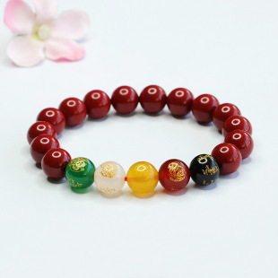 眷钰 Agate bracelet, cinnabar, wholesale
