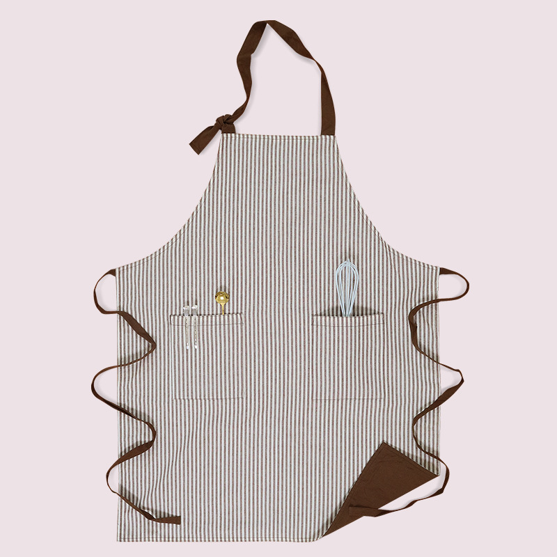 Color café QM001 cuello colgante rayas