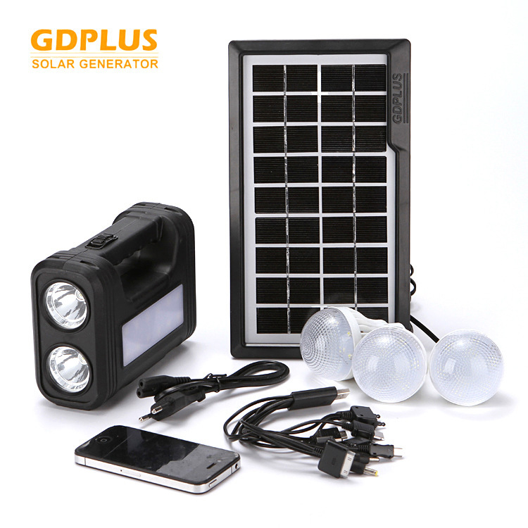 GDPLUS 태양열 조명 시스템 30W 조명 USB 휴대 전화 충전 에너지 절약 램프 전구 램프 프로젝션 램프 로드