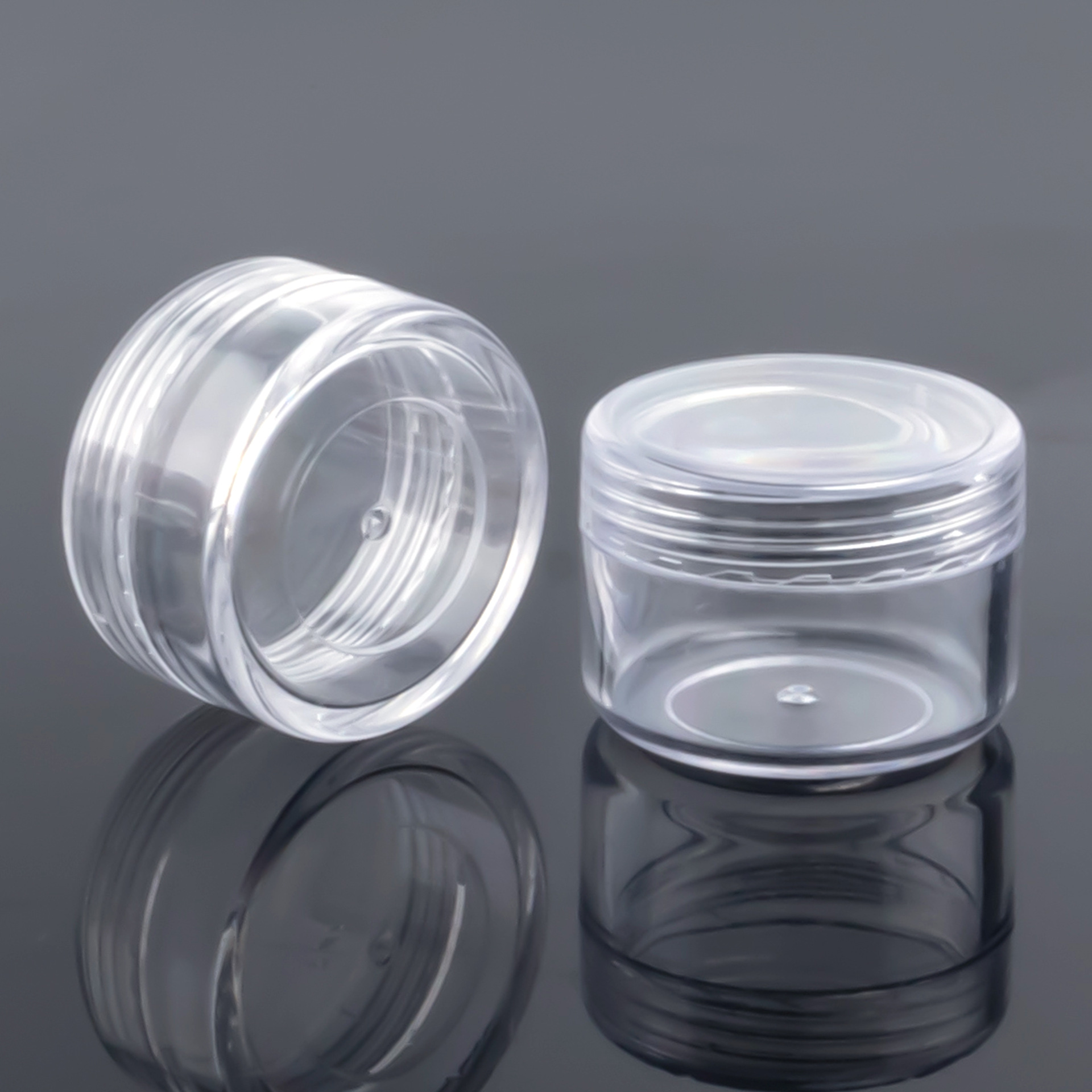 10/15ml圆透明美甲饰品收纳盒美甲闪粉亮片瓶 珍珠膏粉末分装瓶