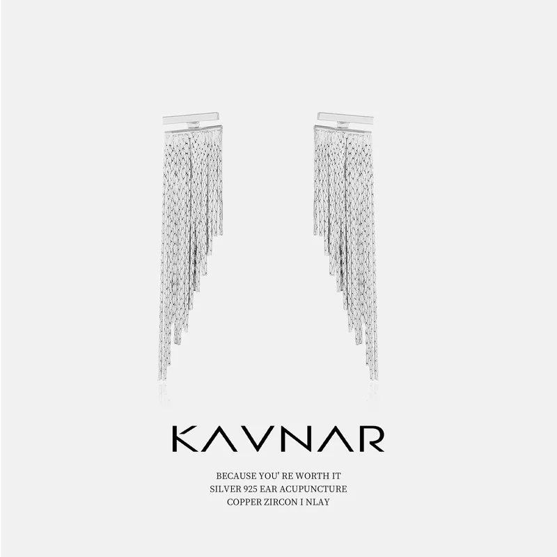 Earrings, bangs with tassels