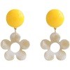 Brand fresh acrylic cute earrings, flowered, internet celebrity