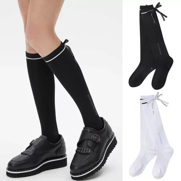 New Original Single Golf Women's Socks, Stockings, Sports and Leisure Ball Socks, Golf Elastic Bow Mid-Stockings