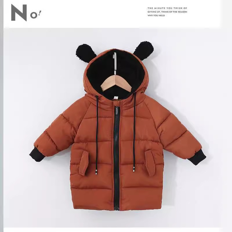 Niños y niñas de algodón acolchado ropa de niños envueltos abrigo de algodón acolchado abrigo de pan forrado de lana engrosada invierno Outwear