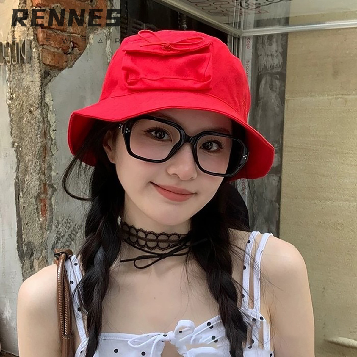 Versión coreana del artefacto de maquillaje retro polígono antiazul espejo plano cuadrado cara redonda pequeño libro rojo mismo montura gafas mujer