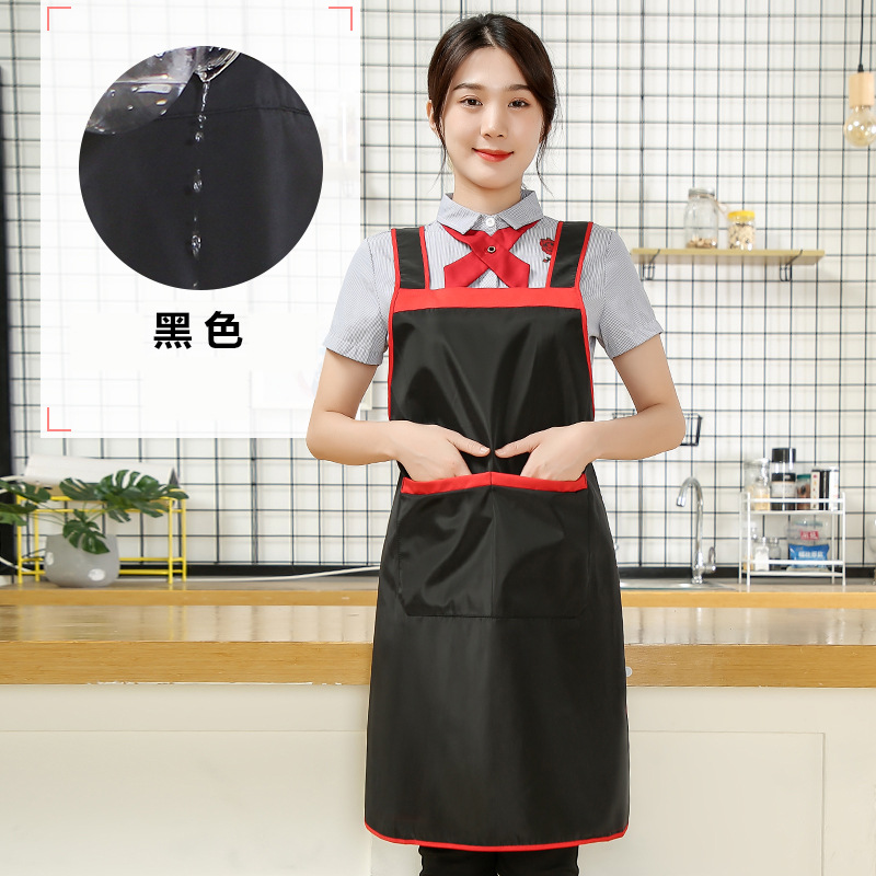 Comercio exterior a prueba de aceite impermeable delantal cocina tienda materna e infantil piscina tienda de lavado de coches guardapolvos Halter en forma de H delantal al por mayor