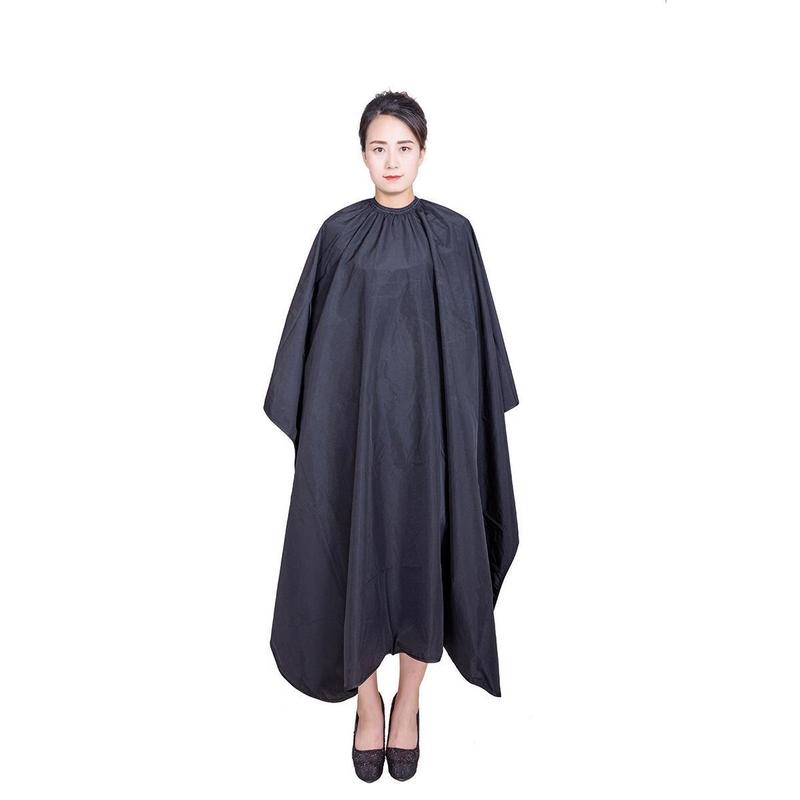 理髪店用の非浸透性ヘアカットスカーフ、パーマと染色、防汚、薄い、静電気防止、髪にくっつきにくい、黒のスカーフ、卸売|undefined