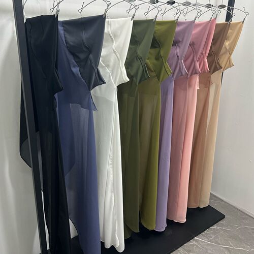 New Amazon High-Quality Chiffon All-Round Scarf Headscarf Fabric Scarf Solid Color Women Outdoor Wholesale W036