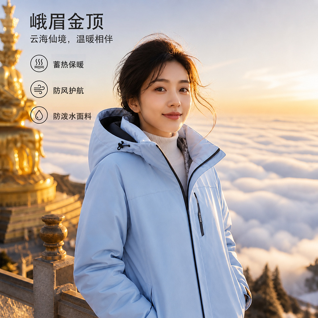 2026 Autumn/Winter Men's and Women's Graphene Cotton Jackets for Warmth, Travel, and Mountaineering, Customizable with Logo