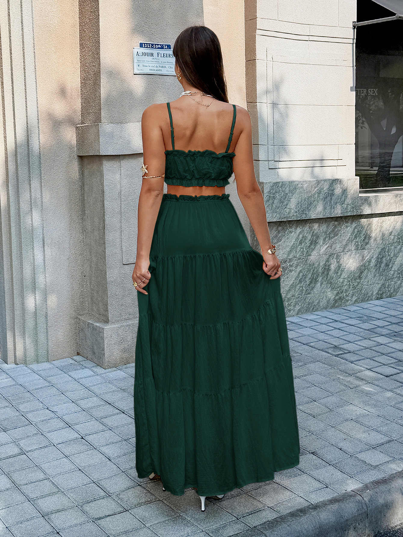 Women's Clothing Elegant European And American Style Strapless Dress Set For Women Spring Summer Vacation Fashion_ecoleips.com