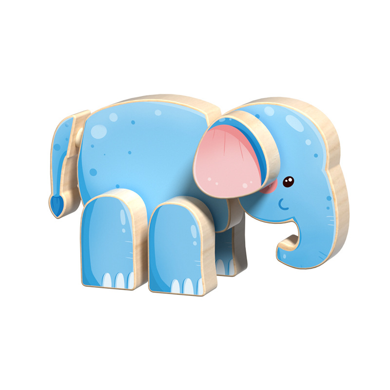 Puzzle 3D puzzle tridimensional para niños diy juguetes de madera para niños regalos para jardín de infantes juguetes