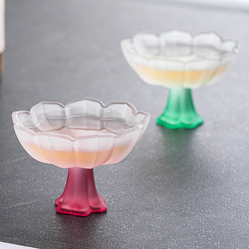 Glaze pastel goblet, tall tea cup, tea cup, aroma cup, rice wine soju cup, light luxury and good-looking master cup