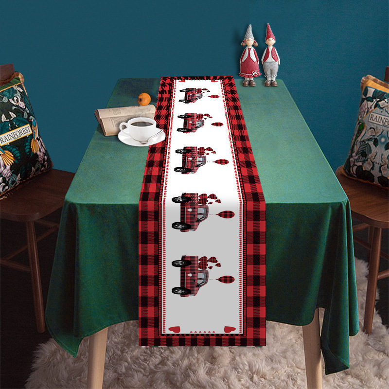 Transfronterizo nuevo día de San Valentín camino de mesa Lino impreso mantel hogar Decoración sofá fiesta Festival atmósfera Decoración