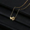 Pendant with letters heart-shaped heart shaped, fashionable necklace, wholesale