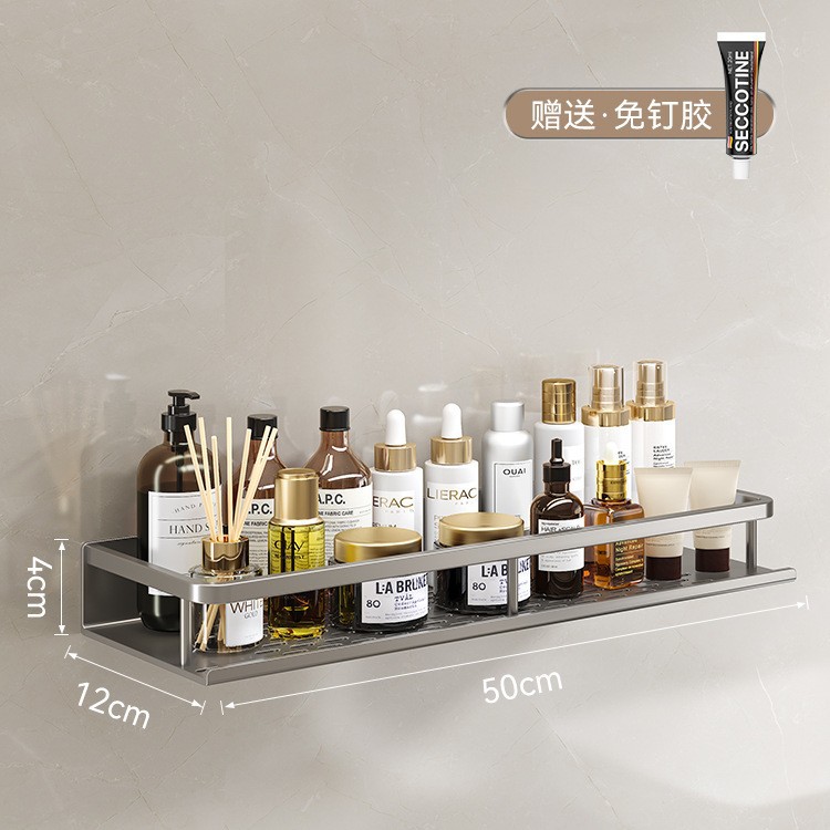 Estante de almacenamiento de baño lavabo sin perforar baño de lujo ligero montado en la pared inodoro estante de almacenamiento de pared
