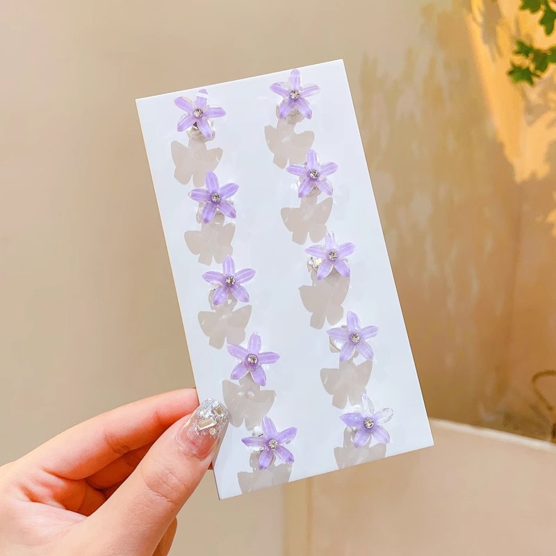 Flores para niños clip para el cabello conjunto de niñas lindas trenzas pequeñas toque de cabello para niñas clip para el cabello mini perno