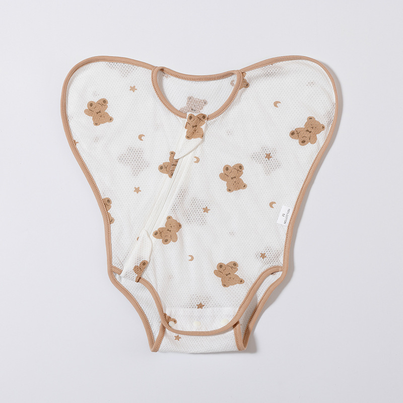 Newborn Baby Anti-Scare Mesh Swaddling Sleeping Bag Spring and Autumn Thin Surrender Newborn Baby Bag Legs Four Seasons