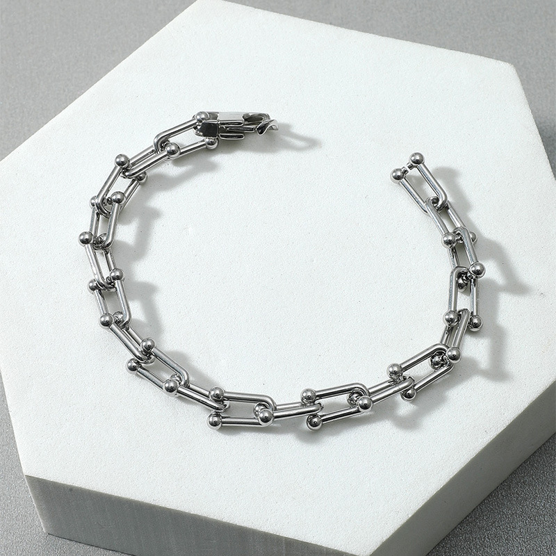 Wholesale U-shaped Horseshoe Alloy Bracelet Nihaojewelry display picture 2