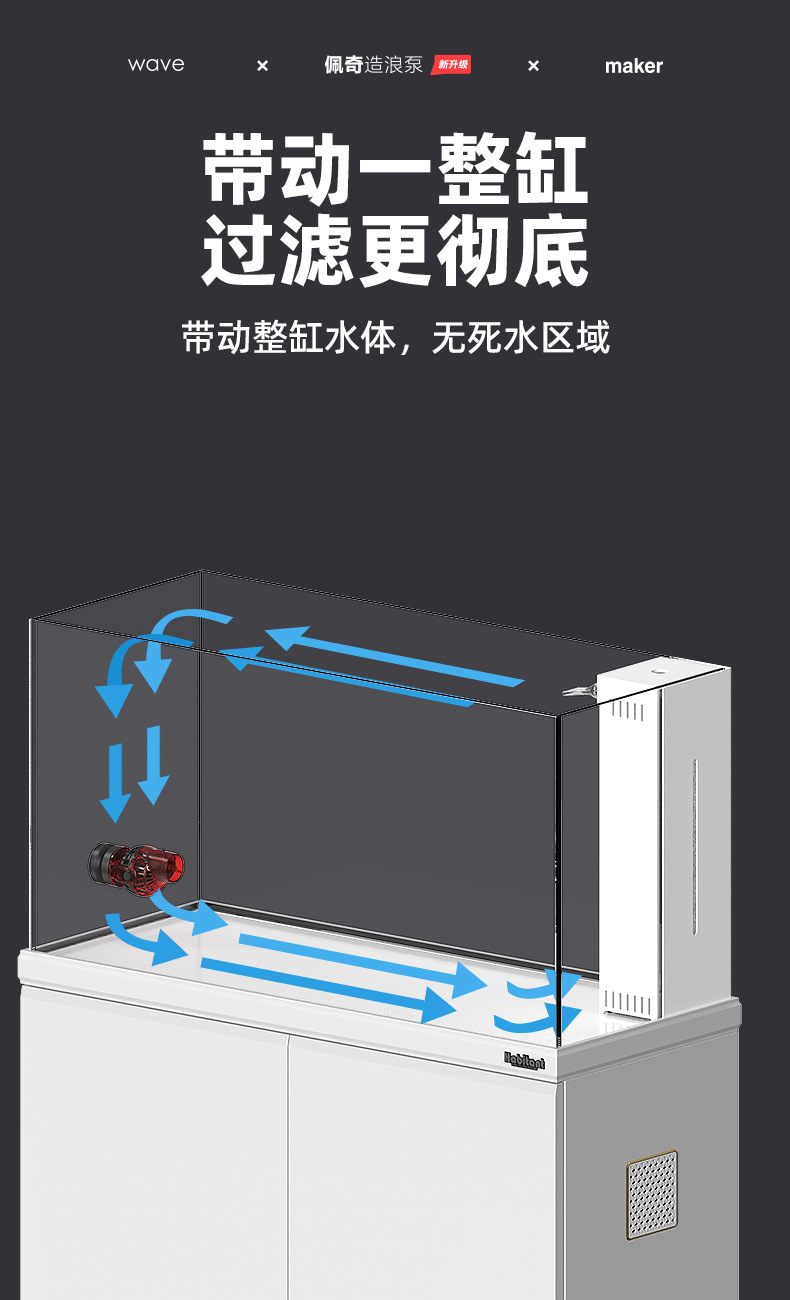 老渔匠环流造浪泵超静音小型鱼缸底部吹粪器冲浪泵造浪机老鱼匠-阿里巴巴