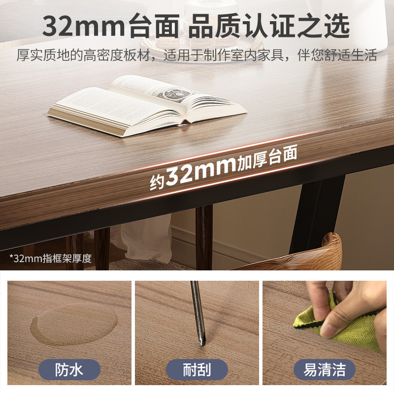 Mesa de comedor para uso doméstico, apartamento pequeño, mesa de madera maciza, casa de alquiler simple, sala de estar, mesa de comedor, mesa rectangular para 4-6 personas, combinación de mesa y silla