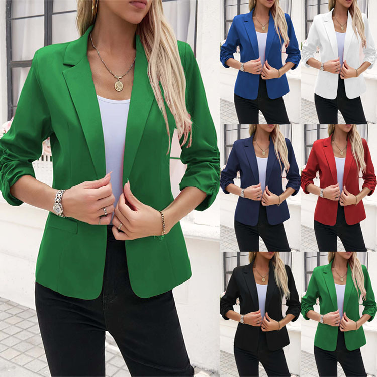 2025 Cross-Border New Women's Suit Jacket Formal Three-Quarter Sleeve Suit Jacket Business Casual Workwear