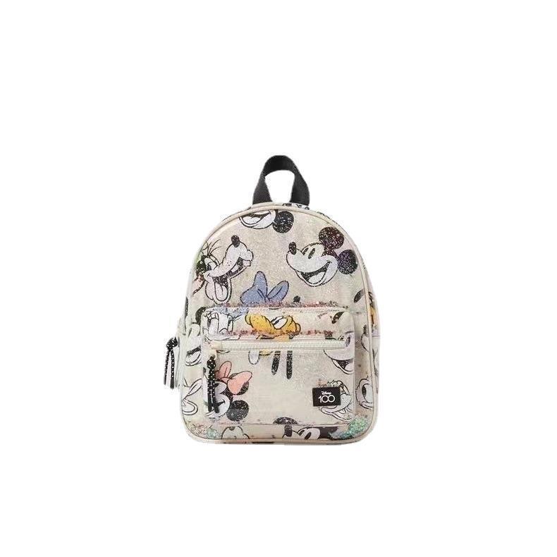 FANA Certified Factory Sequin Jelly Backpack Mickey Print Cute School Bag Waterproof Mini Backpack